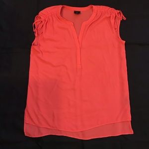 ❤️Worthington Large orange Sheer blouse